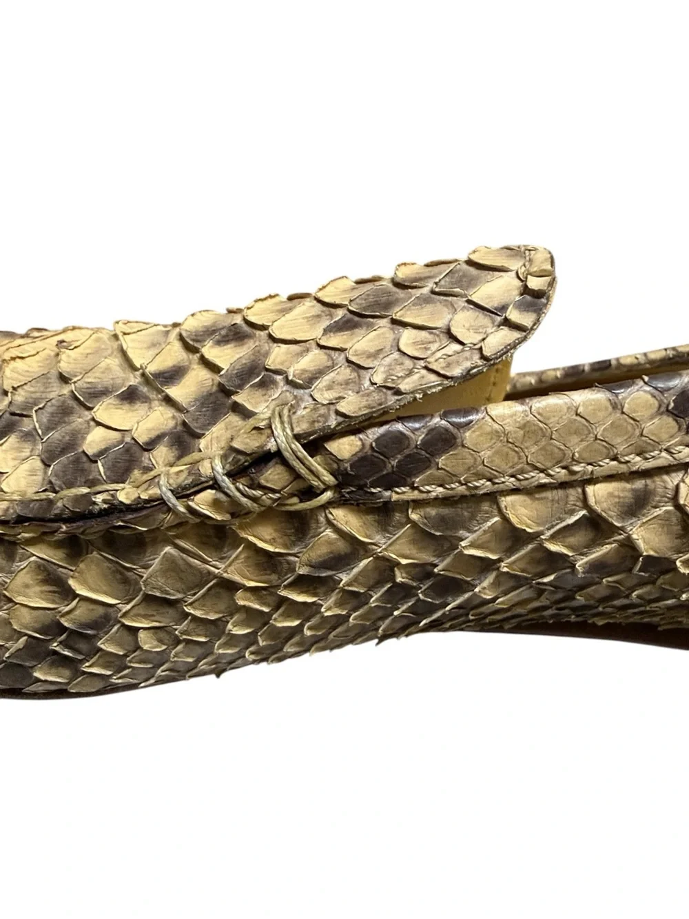 Rodney P. Hunt Genuine Python Driving Loafers Size UK13 U.S. 14